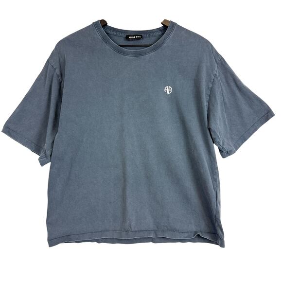 Anine Bing Rudy Empowerment Tee Shirt Gray Cotton - S - Picture 1 of 8